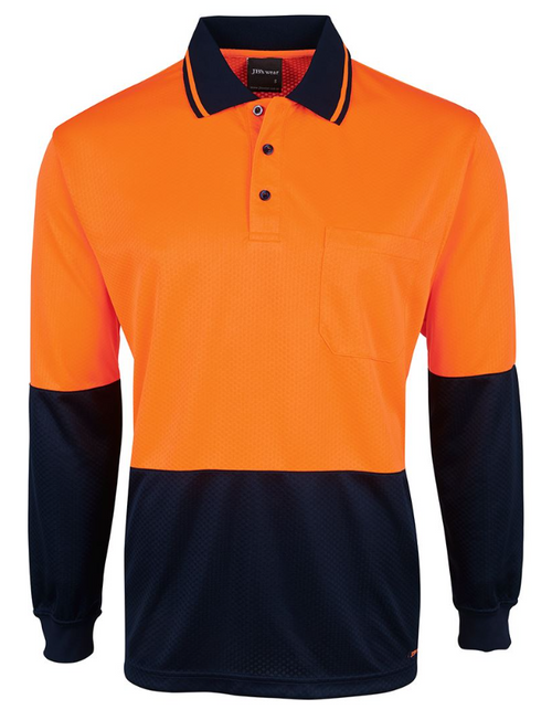 JB's Hi Vis L/S Jacquard Polo
