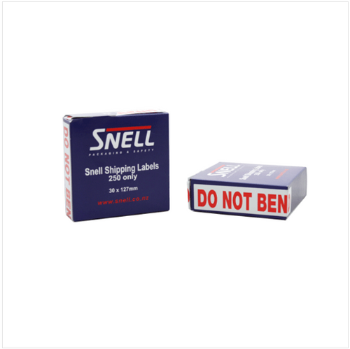 Snell Shipping Do Not Bend 30x127mm 250/Box