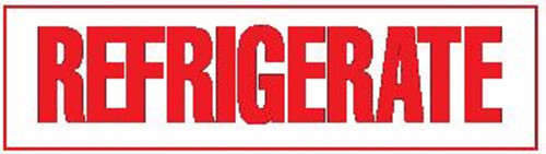 Shipping Label Refrigerate 30x127mm 250/Box