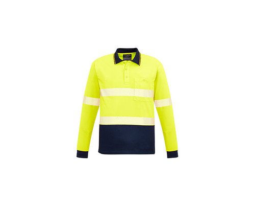 Unisex Hi Vis Segmented Tape L/S Polo