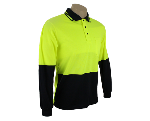 B&D H/V Trad Polo LS - Left Arm & Chest
