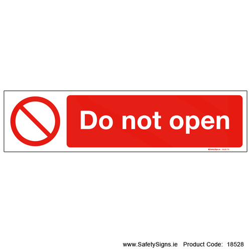 Sign Magnetic - Do Not Open - 300x200mm