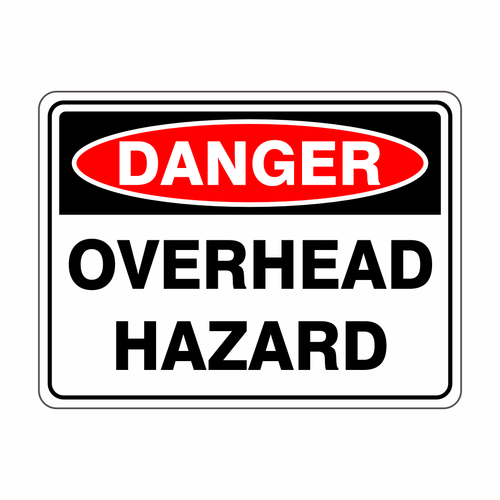 Sign S/A - Danger Overhead Hazard - 250x170mm