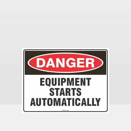 Sign S/A - Danger Machine Starts Auto - 250x170mm