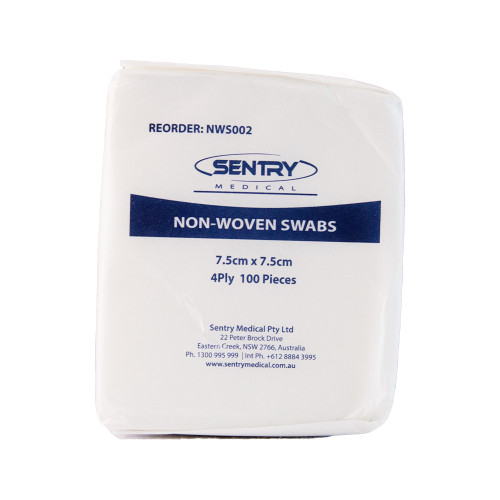 Sentry Non-Woven Swabs 7.5cmx7.5cm 100/pack