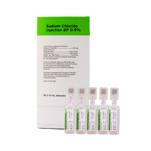 Saline Irrigation Solution 10ml 50/Box