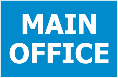Sign ACM - Main Office - Blue/White - 1220x800mm
