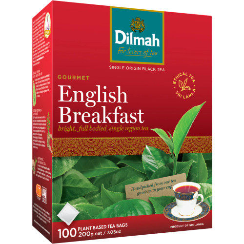 Dilmah English Breakfast Tea, 100 bags/Box