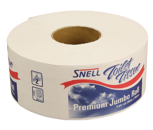 Snell 2 Ply Premium Jumbo Roll - 300m - 8/Ctn