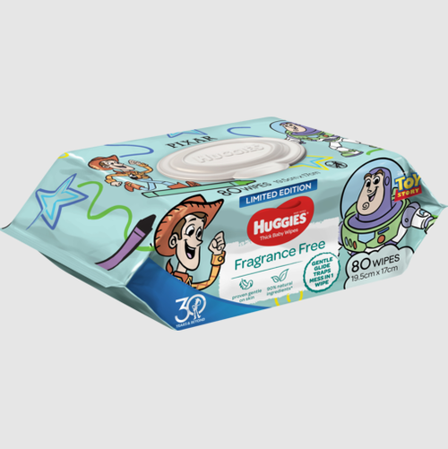 Huggies Fragrance Free Baby Wipes 80/pk