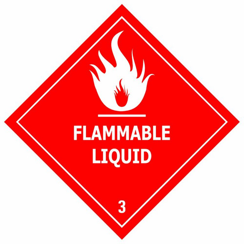 Safety Sign ACM Class 3 Flammable Liquid 600x900mm