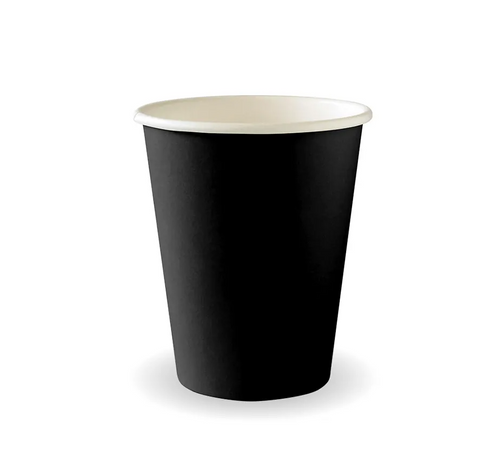 Cup Aqueos 8oz 280ml Single Wall Black 1000/Ctn