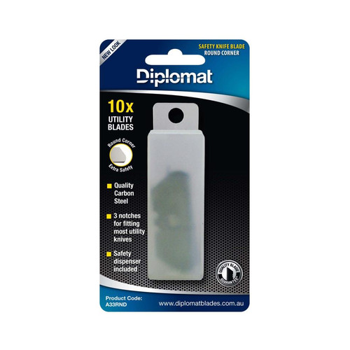 Diplomat A33 Round Safety Knife Replacement Blades 10/Pk