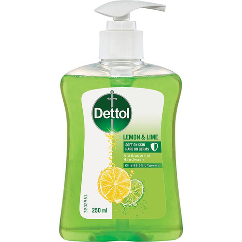 Dettol Lemon & Lime Antibacterial Liquid Hand Wash 250ml