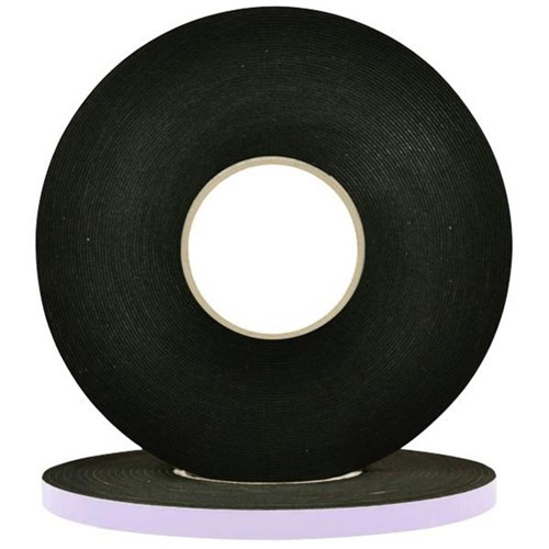 Tape PVC Foam 7802 Black 1.6mmthx24mmx46m 12/Ctn