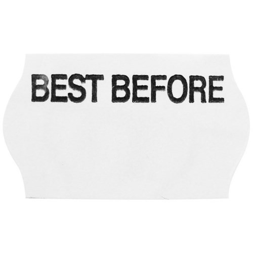 Meto “Best Before” Freezer-Grade labels -22×12 mm