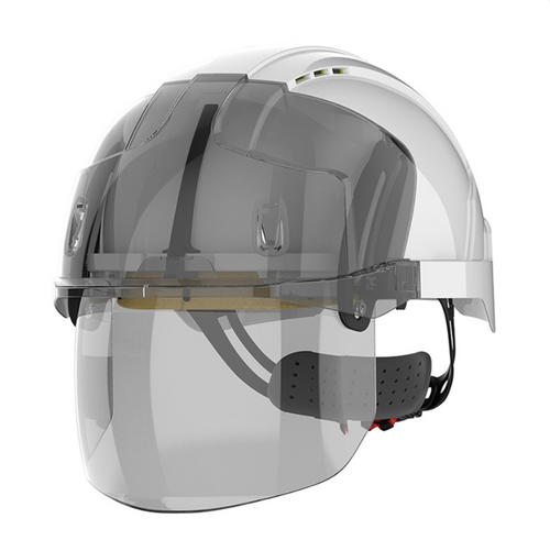 Evo Vista Shield Vented White/Smoke Helmet  - Clear Visor