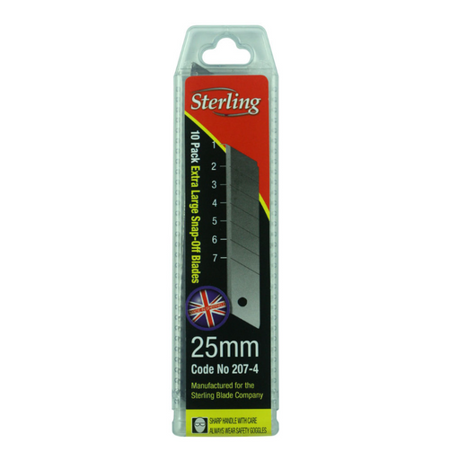Sterling Extra Wide Snap Off Blade 25mm - Pack of 10
