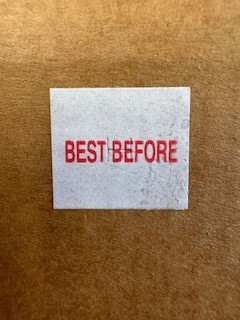 Saito 16 Best Before Labels Freezer Black Text 1500/roll