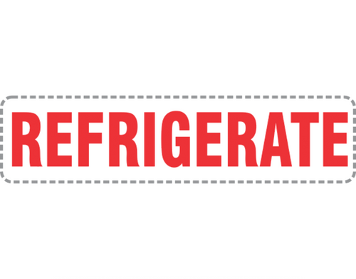 Refrigerate Label 30x125mm x 250/box