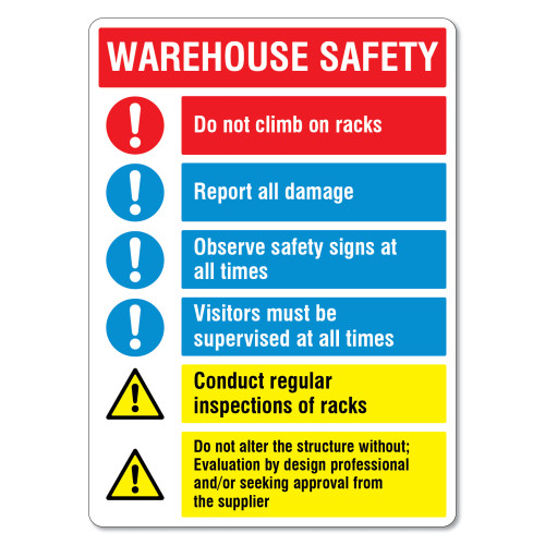 Sign ACM Warehouse Safety Rules Ford