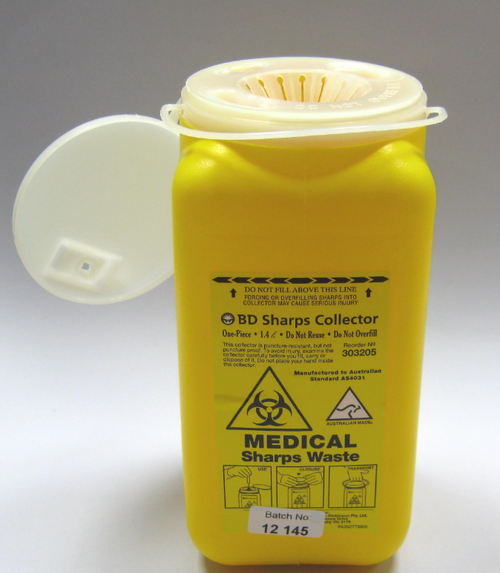 Sharps Bin For Disposables 7 Ltr