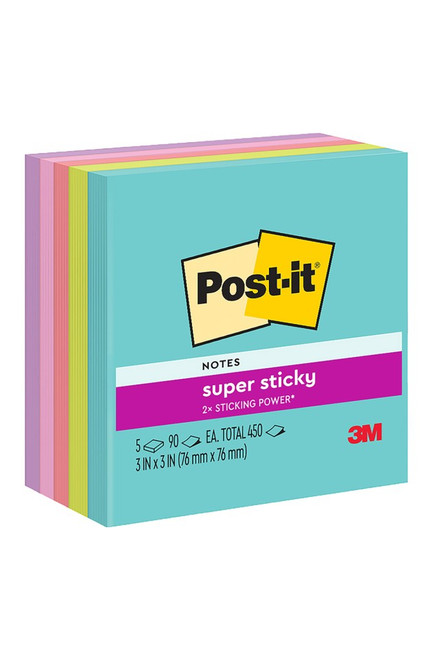 Post-it Super Sticky Notes 654-5SSMIA 76x76m Pack 5