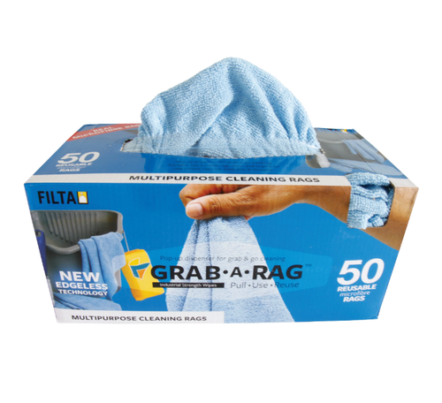 Filta Grab-A-Rag Microfibre Cleaning Cloth Blue 300mm x 300m