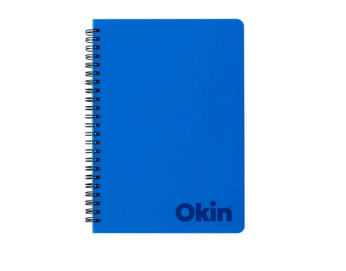 Okin Spiral Notebook Polyprop A5 200 Pages Blue