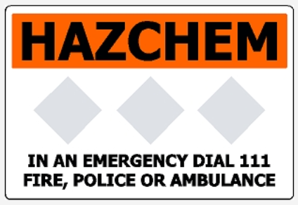 Site Entrance Hazchem – Customisable (3 Diamonds)