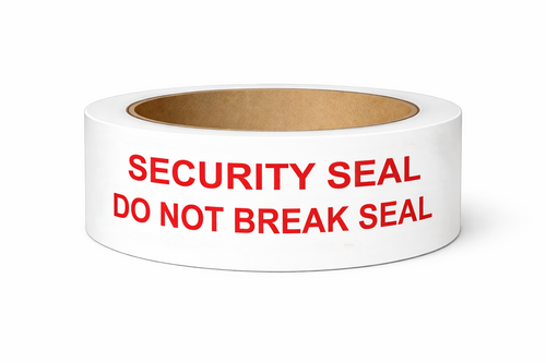 Tasman Liquor Security tape White/Red 48mmx100m 36/Ctn