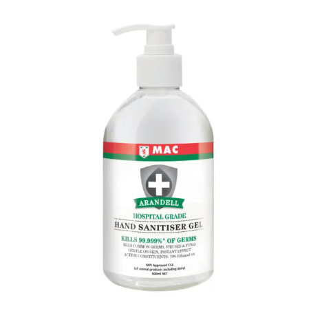 MAC Arandell Hand Sanitiser Gel 500ml 12/ctn