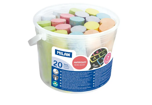 Milan Jumbo Chalk Non Dust 20/Pack