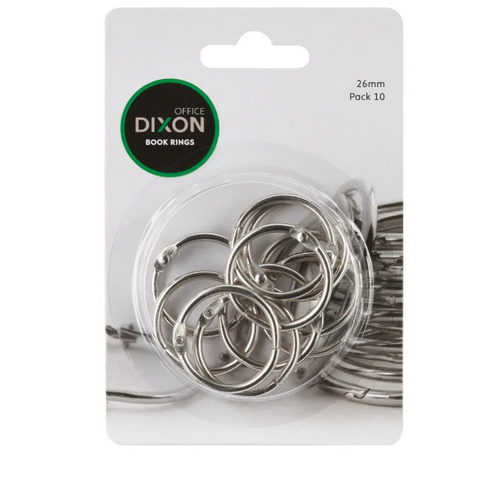 Dixon Book Rings 26mm Pack 10