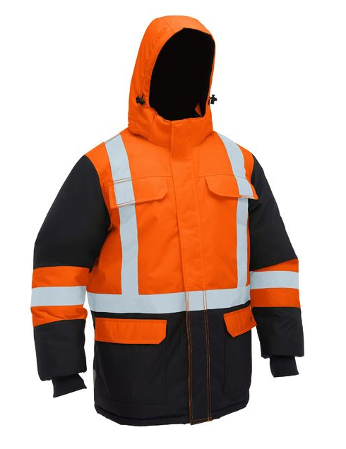 Bisley Hi Vis Freezer Hooded Jacket