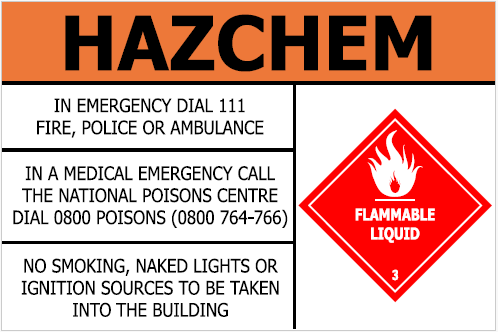 Sign Hazchem 600x900mm ACM