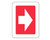 Sign PVC - Exit - Arrow Across - 150x200mm