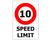 Sign ACM - Speed Limit 10km - 480x600mm