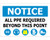 Custom PPE Notice Sign PVC