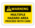 Sign ACM - Warning Multiple Hazard Area - 450x300mm