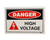 Sign ACM - Danger High Voltage - 450x300mm