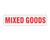 Label Printed Mixed Goods Red/White 30x125mm 250/Pk