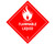 Sign ACM - Flammable Liquid - 295X295mm