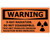 Sign Bodco Warning X-Ray Radiation PVC - 150x80mm