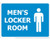 Sign Mens Locker Room PVC - 420x300mm