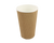 Hot Cups Ripple-Wrap - Brown - 16oz - 500/Ctn