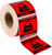 Caution Carton Weight Over 16Kg Wht On Red 69x69 500/Roll