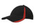 Brushed H/Cotton Cap With Inserts - Black / Red