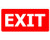 Sign - Exit - Red - 600x300mm