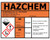Sign PVC - HAZCHEM Corrosive Containers - 600x450mm